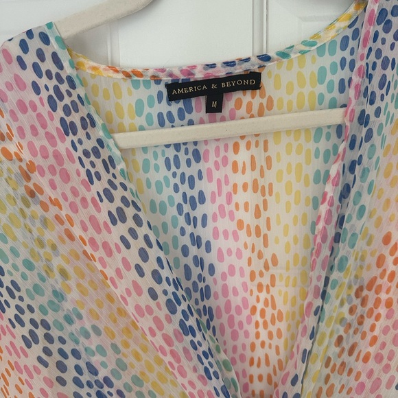 Semi Sheer Rainbow Cheetah Print Coverup NWOT - Picture 4 of 4